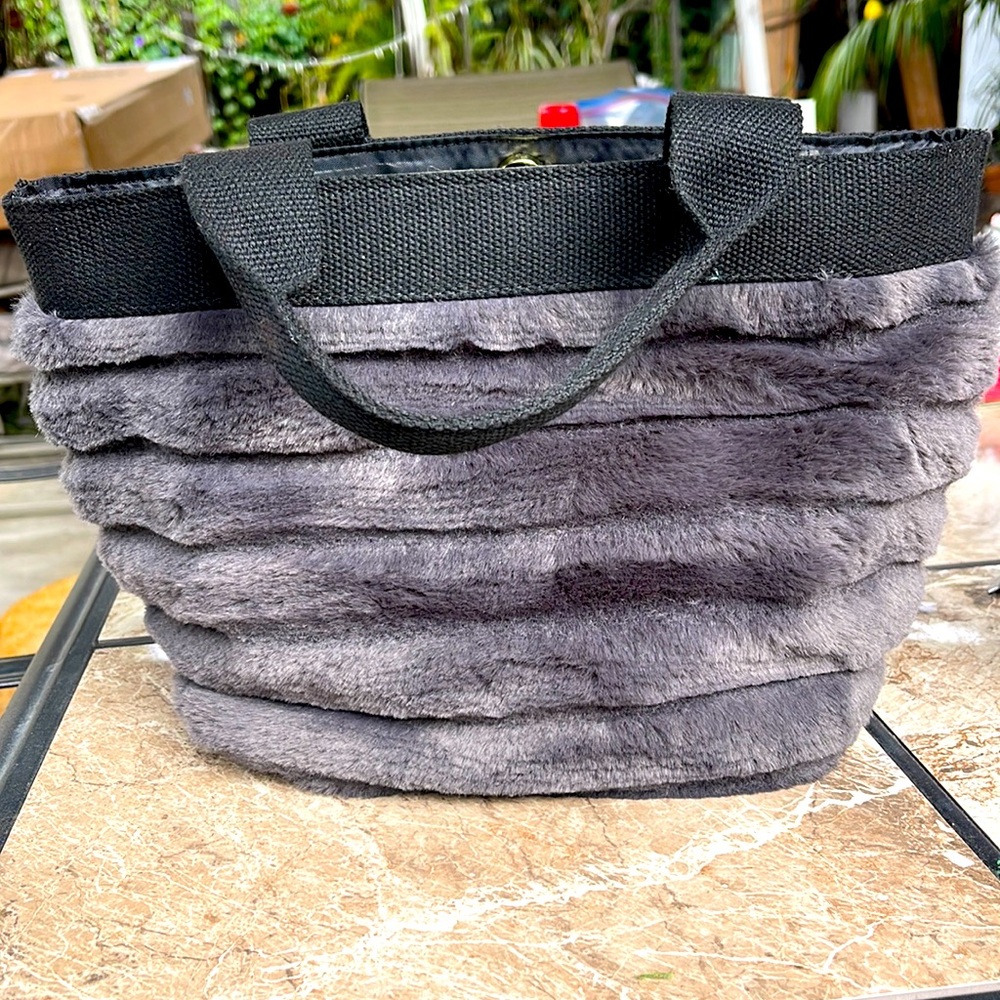 Gray purse beautiful